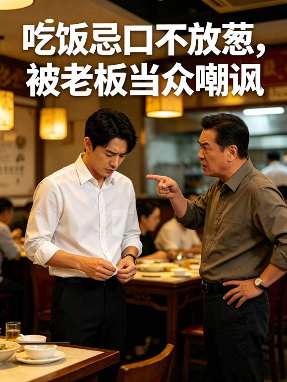 吃饭忌口不放葱，被老板当众嘲讽