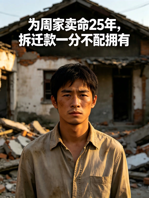 为周家卖命25年，拆迁款一分不配拥有