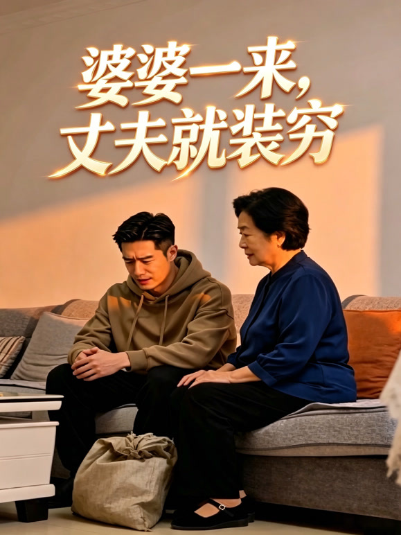 婆婆一来，丈夫就装穷