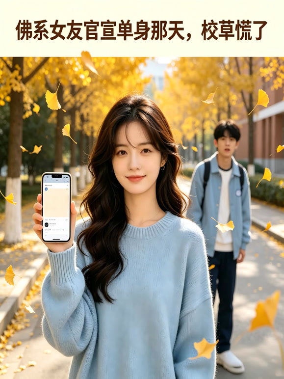 佛系女友官宣单身那天，校草慌了