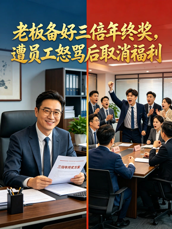 老板备好三倍年终奖，遭员工怒骂后取消福利
