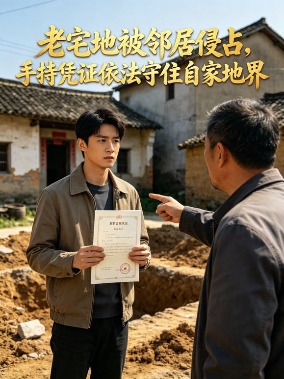 老宅地被邻居侵占，手持凭证依法守住自家地界
