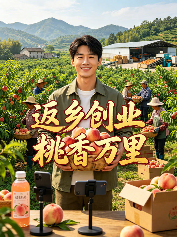 返乡创业桃香万里