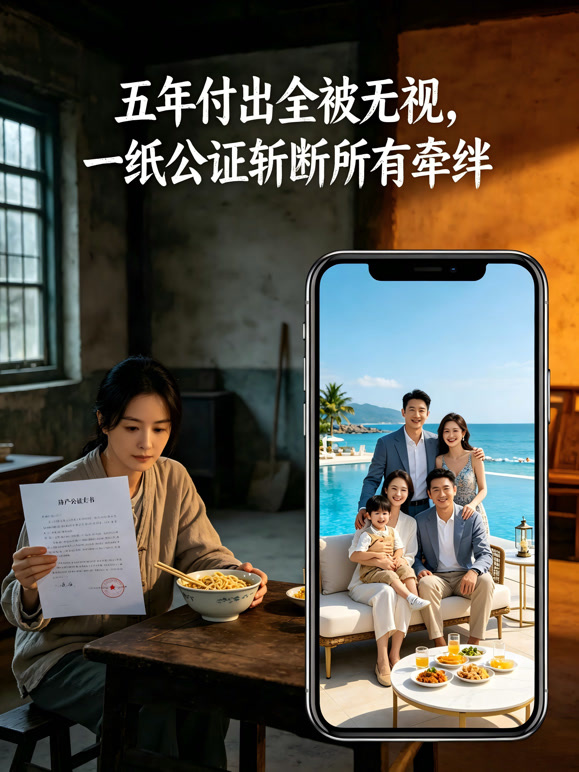 五年付出全被无视，一纸公证斩断所有牵绊