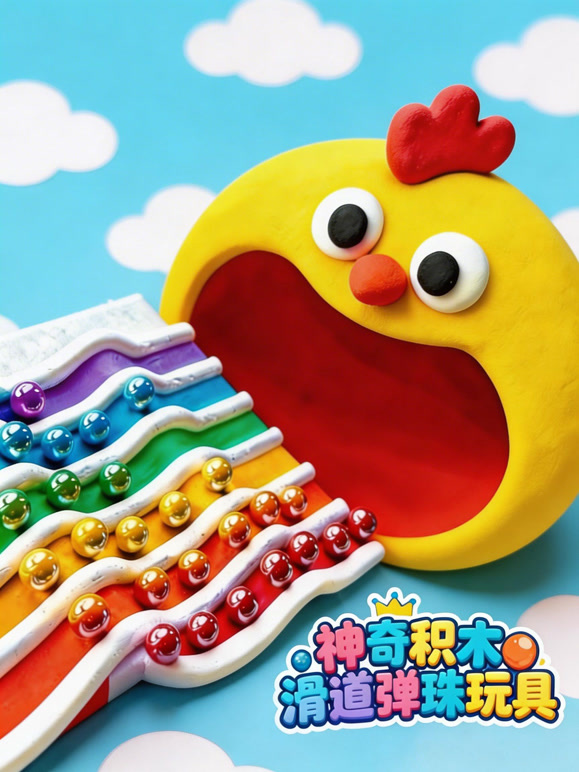 神奇积木滑道弹珠玩具