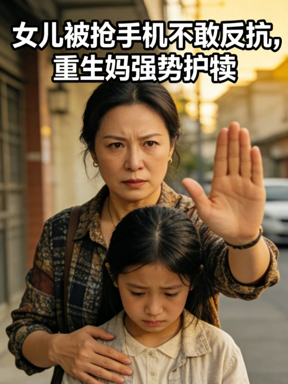 女儿被抢手机不敢反抗，重生妈强势护犊