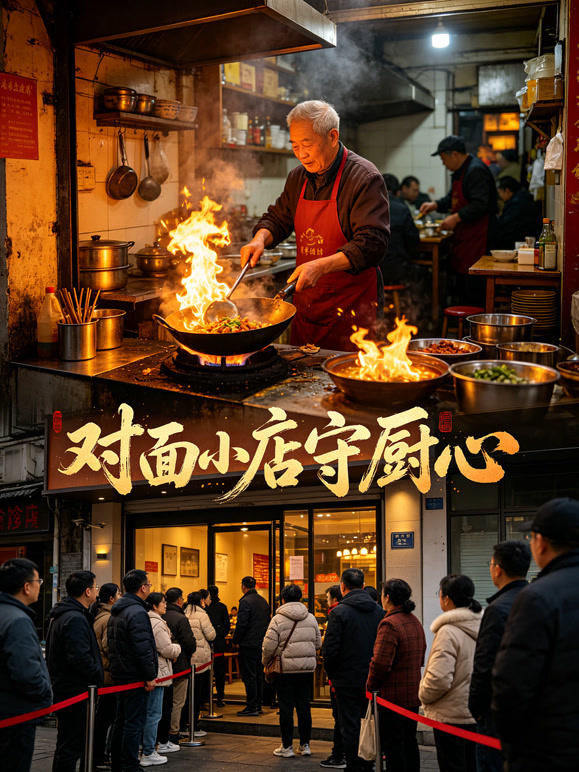 对面小店守厨心