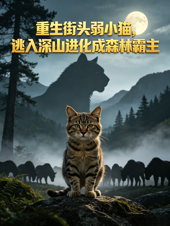 重生街头弱小猫，逃入深山进化成森林霸主