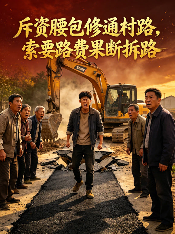 斥资腰包修通村路，索要路费果断拆路