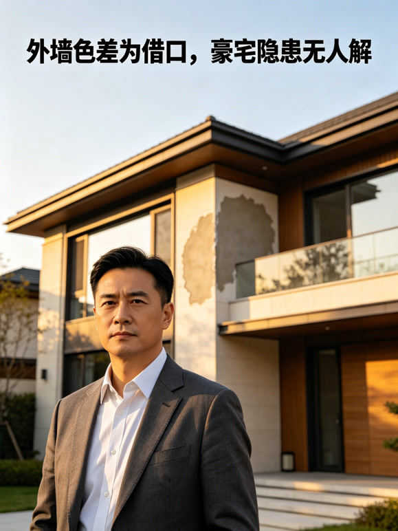 外墙色差为借口，豪宅隐患无人解