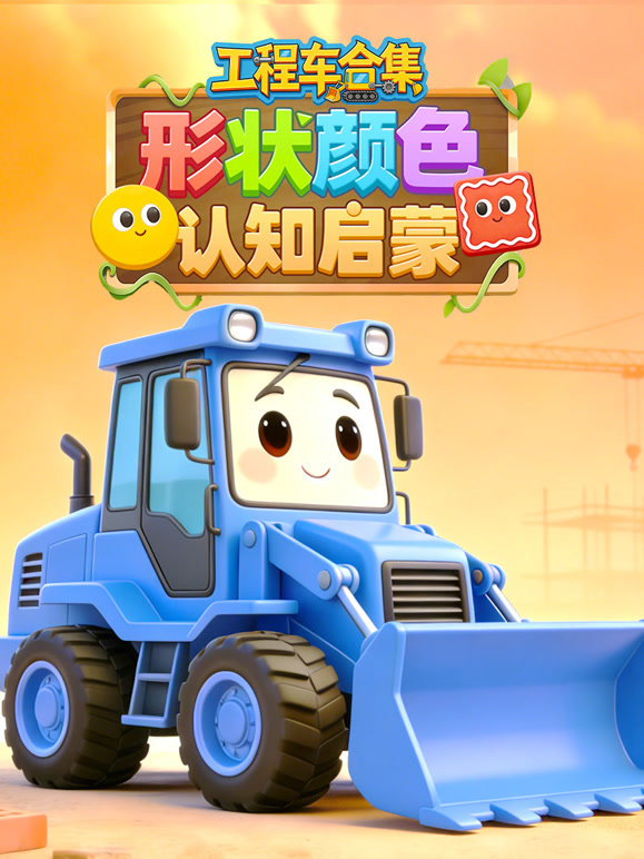 工程车合集 形状颜色认知启蒙