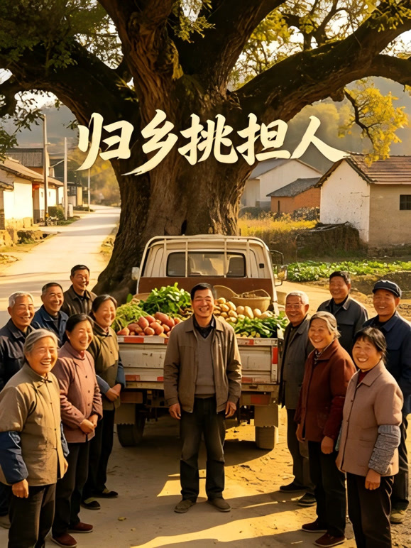 归乡挑担人
