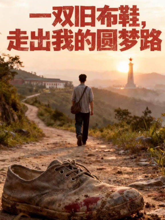 "    一双旧布鞋，走出我的圆梦路    "