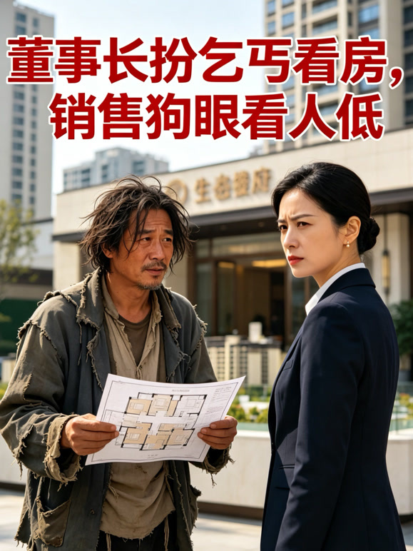 董事长扮乞丐看房，销售狗眼看人低