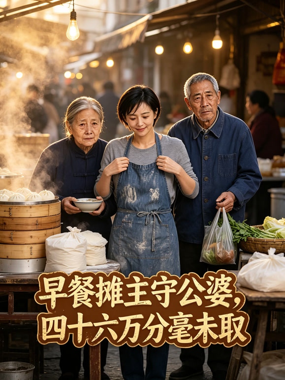 早餐摊主守公婆，四十六万分毫未取