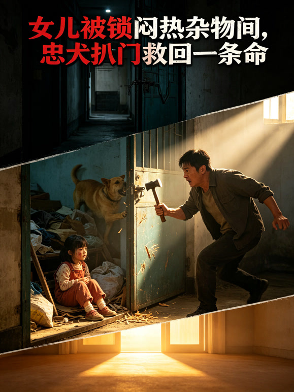 女儿被锁闷热杂物间，忠犬扒门救回一条命