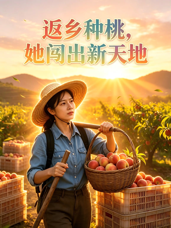 返乡种桃，她闯出新天地