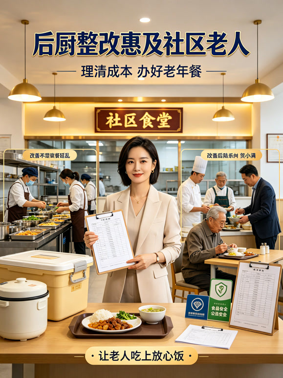 后厨整改惠及社区老人