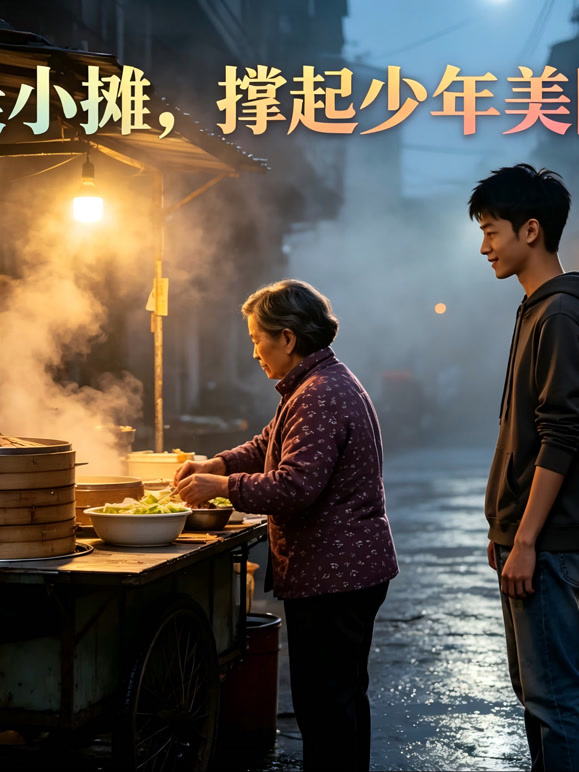 凌晨小摊，撑起少年美院梦