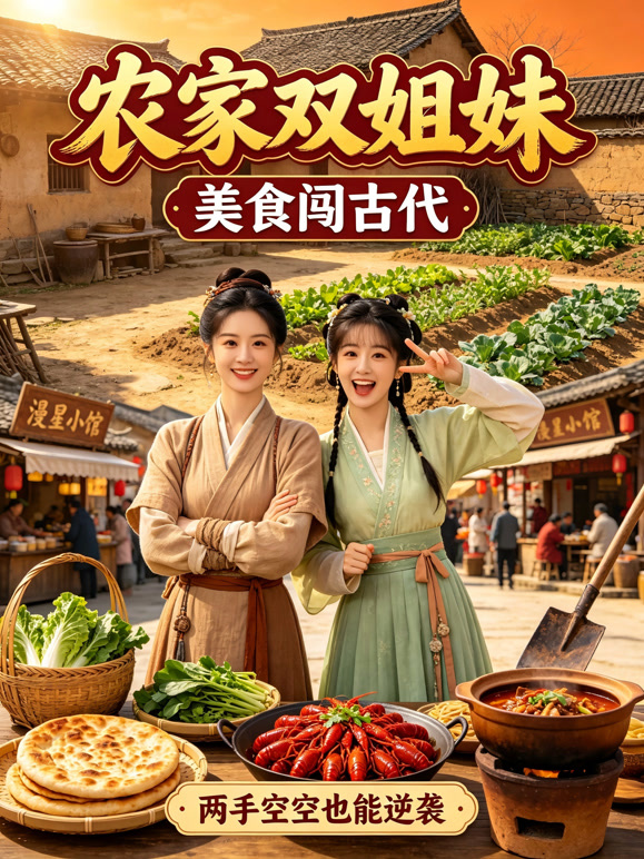 农家双姐妹，美食闯古代