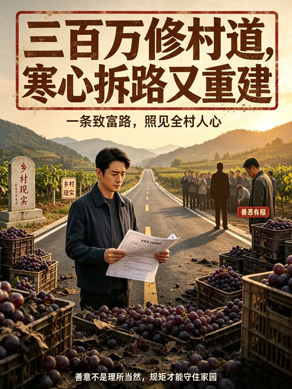 三百万修村道，寒心拆路又重建