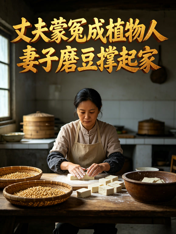 丈夫蒙冤成植物人，妻子磨豆撑起家