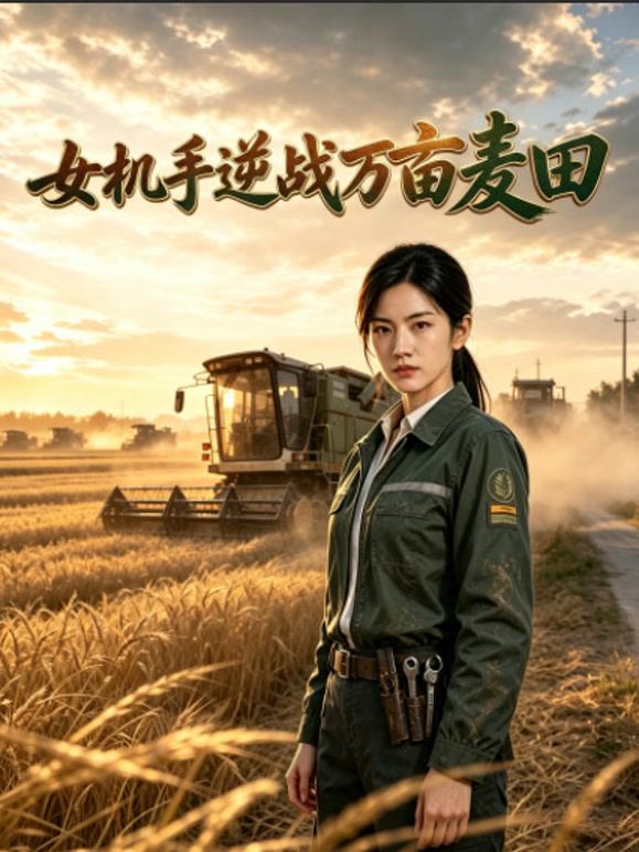 女机手逆战万亩麦田