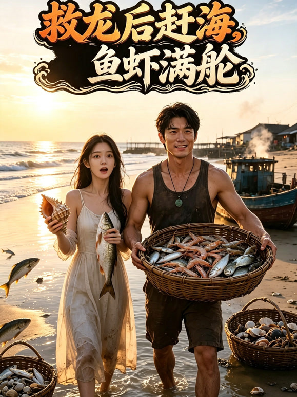 救龙后赶海鱼虾满舱