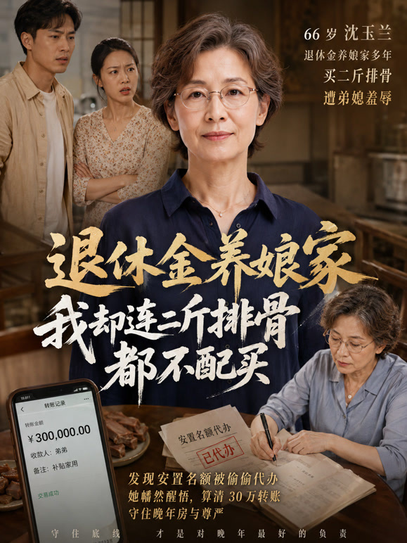 退休金养娘家我却连二斤排骨都不配买
