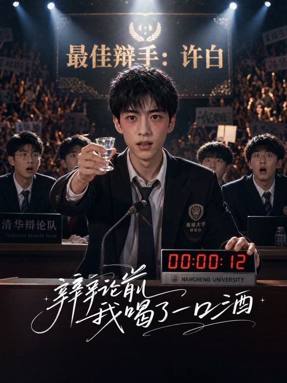 辩论前我喝了一口酒