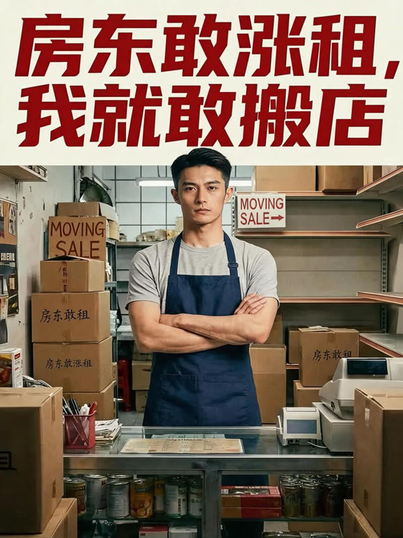 房东敢涨租，我就敢搬店