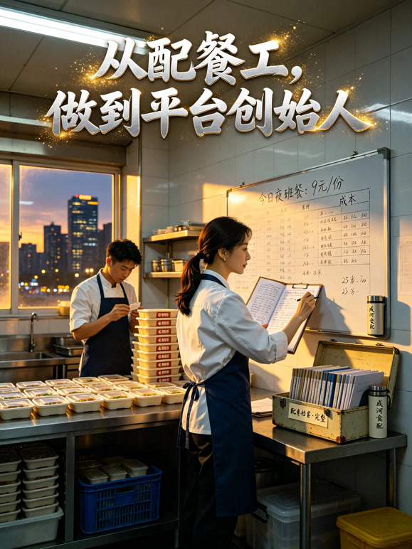 从配餐工，做到平台创始人