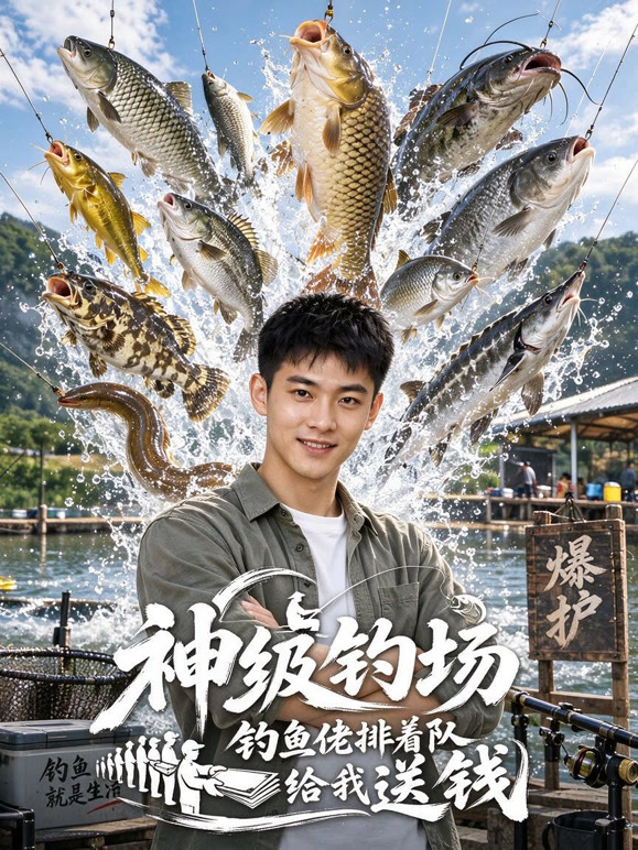 神级钓场，钓鱼佬排着队给我送钱