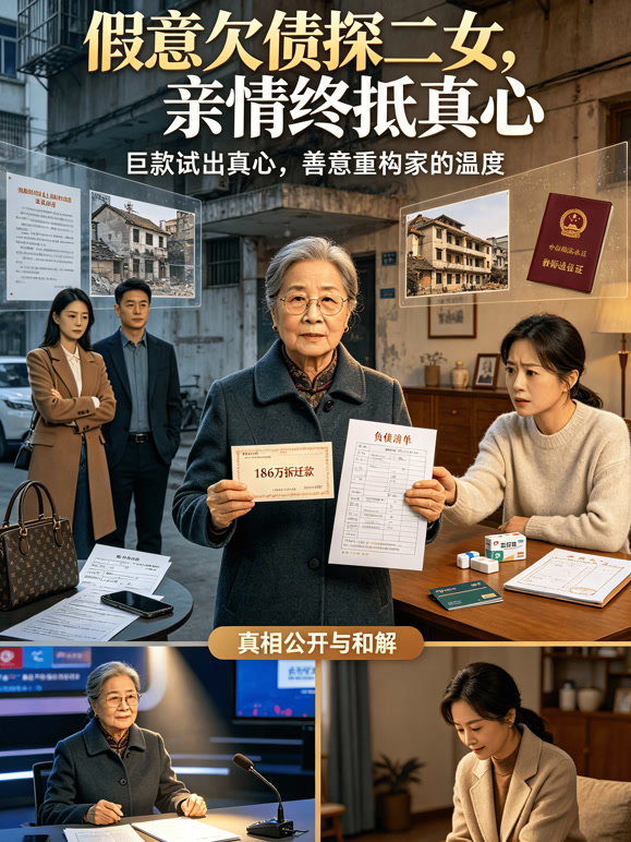 假意欠债探二女，亲情终抵真心