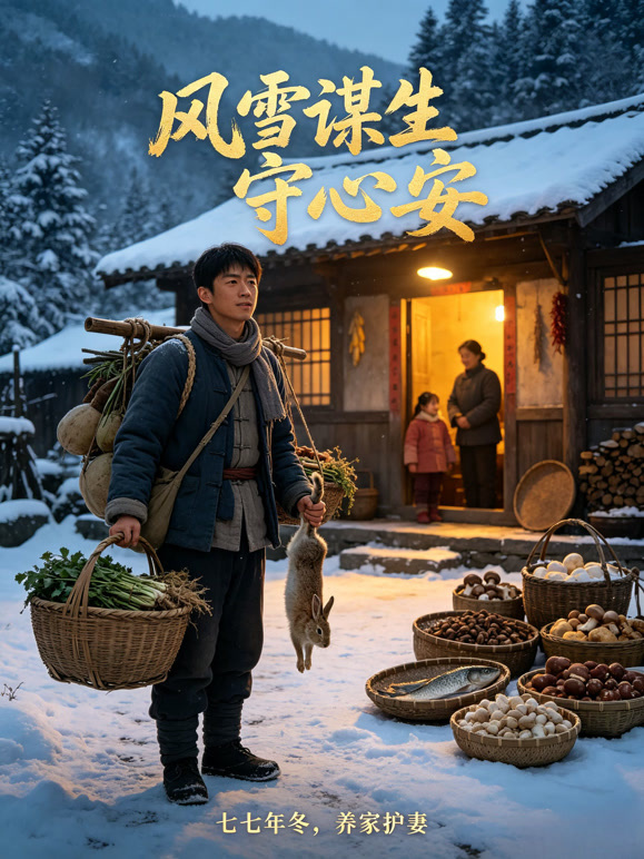 风雪谋生守心安