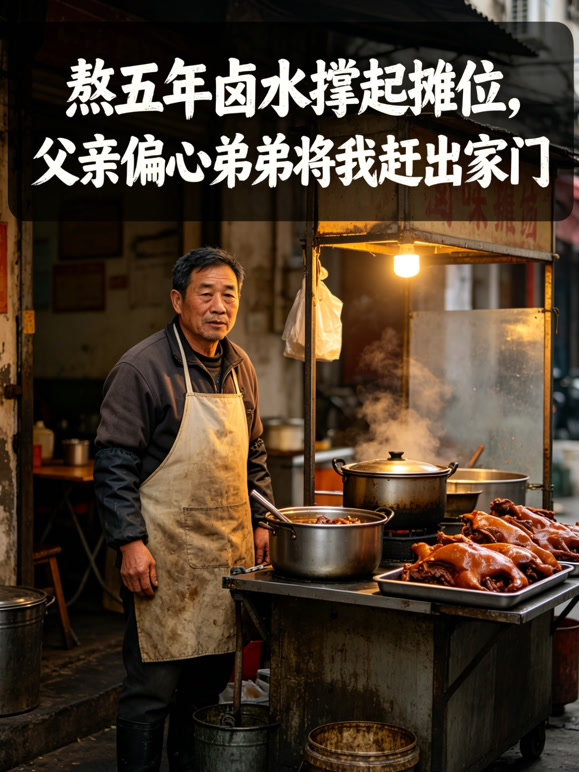 熬五年卤水撑起摊位，父亲偏心弟弟将我赶出家门