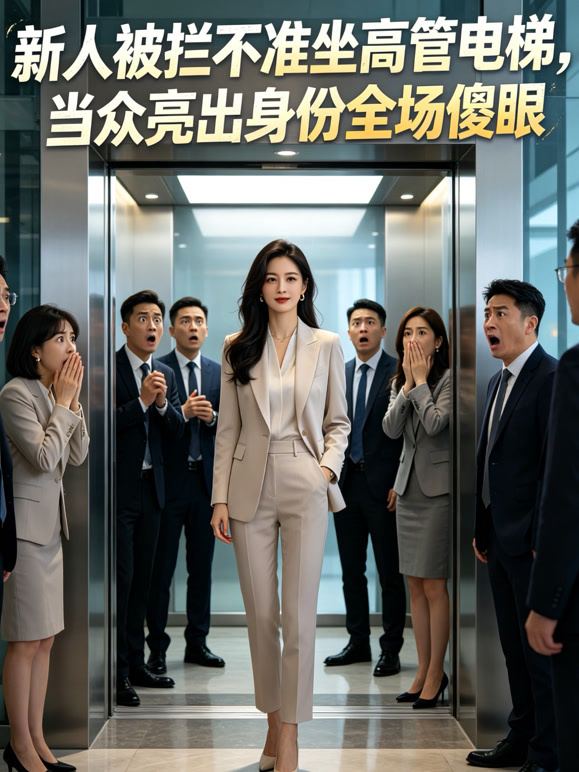 新人被拦不准坐高管电梯，当众亮出身份全场傻眼