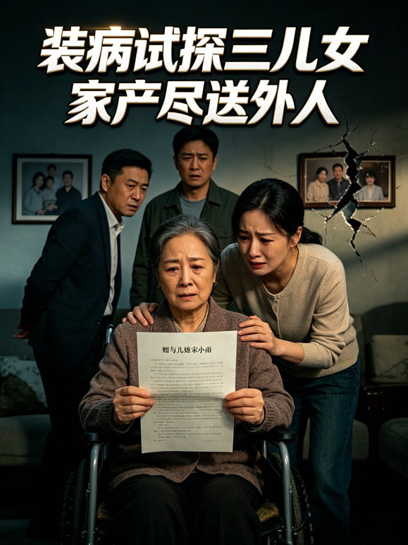 装病试探三儿女，家产尽送外人