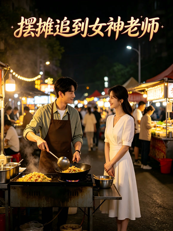 摆摊追到女神老师