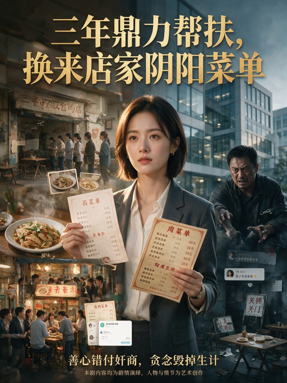 三年鼎力帮扶，换来店家阴阳菜单