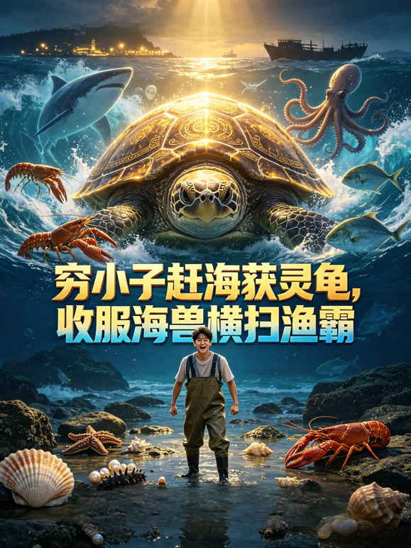 穷小子赶海获灵龟，收服海兽横扫渔霸