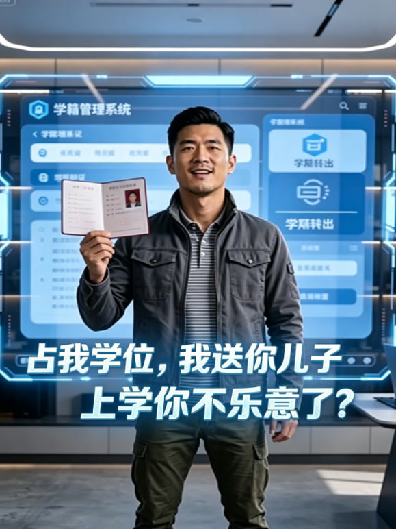 占我学位，我送你儿子上学你不乐意了?