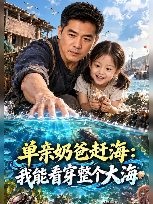 单亲奶爸赶海