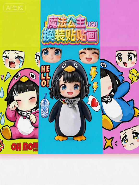 魔法公主换装贴贴画