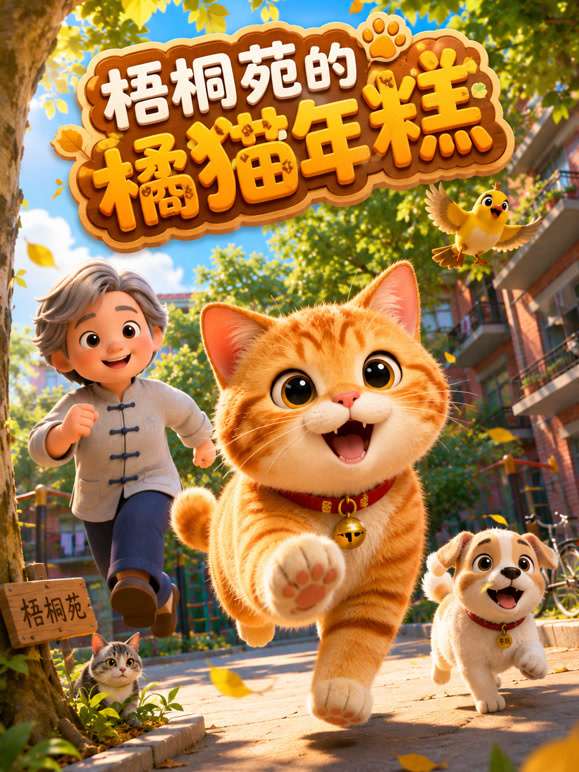 梧桐苑的橘猫年糕