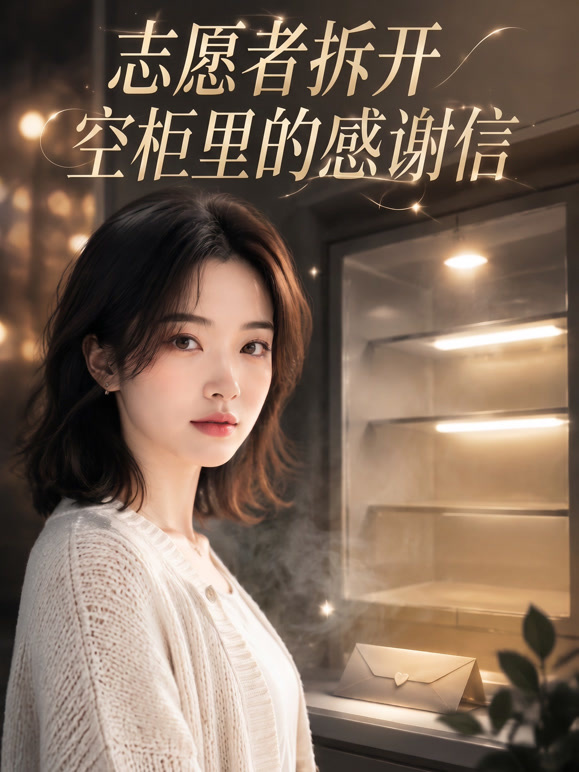 志愿者拆开空柜里的感谢信