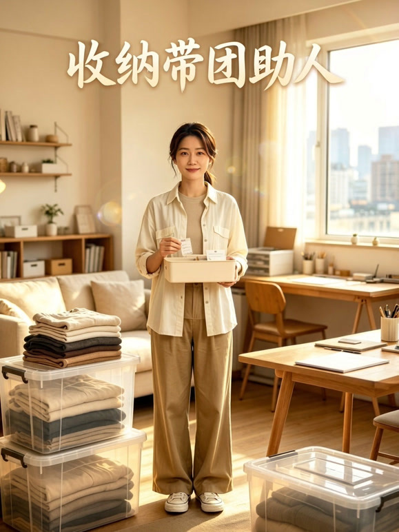收纳带团助人
