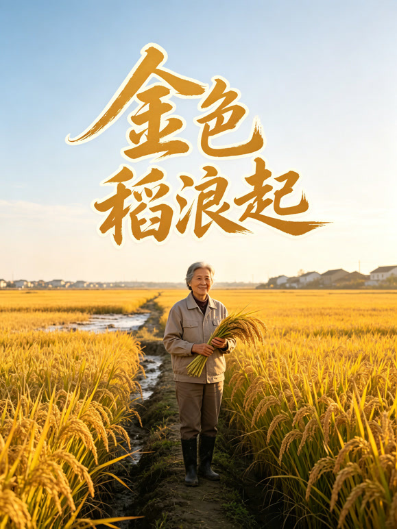 金色稻浪起