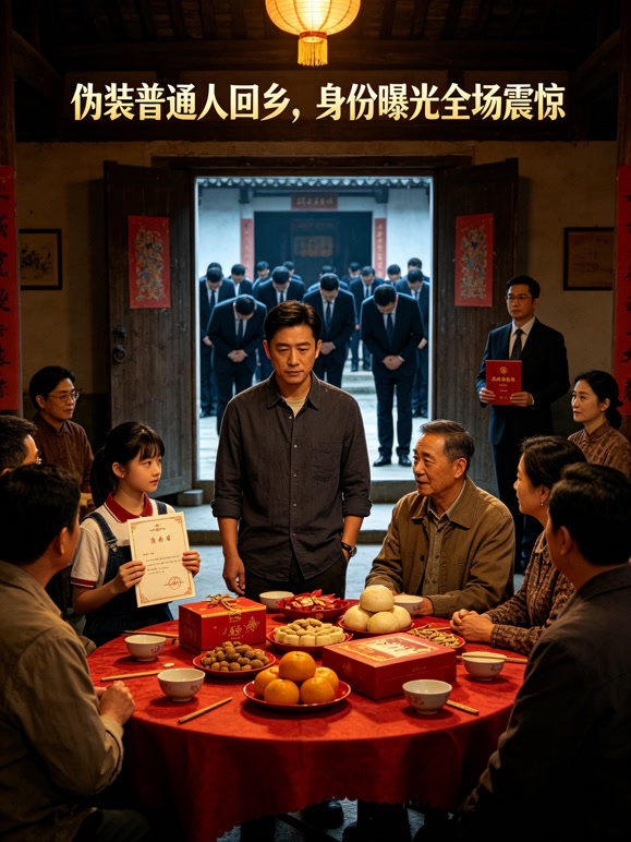 伪装普通人回乡，身份曝光全场震惊