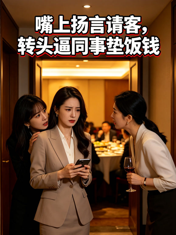 嘴上扬言请客，转头逼同事垫饭钱